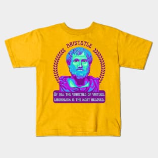 Aristotle Portrait and Quote Kids T-Shirt